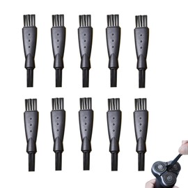 Anti-Static Brushes, Pack of 10 Shaving Brushes, Cleaning Brush, Electric Double-Sided Trimmer, Shaving Brush Cleaning Set, Nylon Bristles, PP Handle for Removing Beard Remnants and Dust for Men