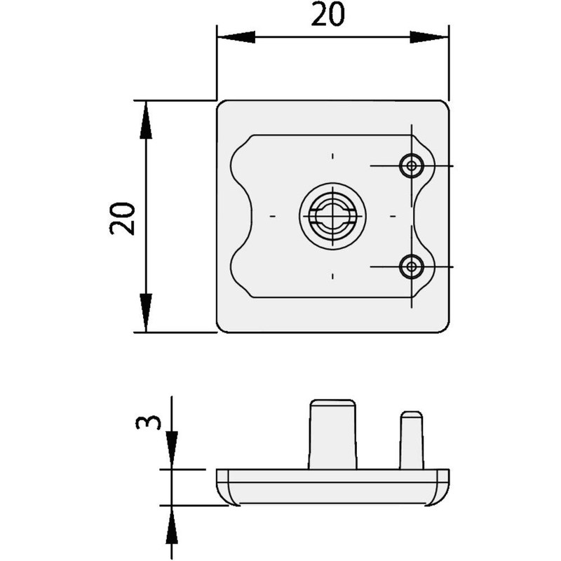 TRUSCO TSFK060 Frame Cap Lock Type 2020 Kit for TSF20