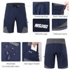 2 In 1 Padded Bike Shorts with Pockets Men Breathable