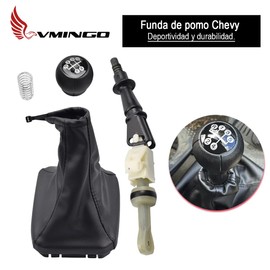 Palanca de Cambio con Funda Vmingo compatible con Chevy C1 C2 C3 y para Monza Joy Pop Swing 1994-2012 con Perilla de Velocidades Deportiva Ajuste Perfecto Antideslizante