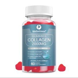 **New**Advanced Collagen Gummies 2000mg - Promote Skin Elasticity, Hair Growth, and Joint Health - Delicious Berry Flavoured Gummy Vitamins for Youthful Radiance