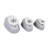 Rayher Paper Craft Punch Set with Snowflake Design, 3 Lever