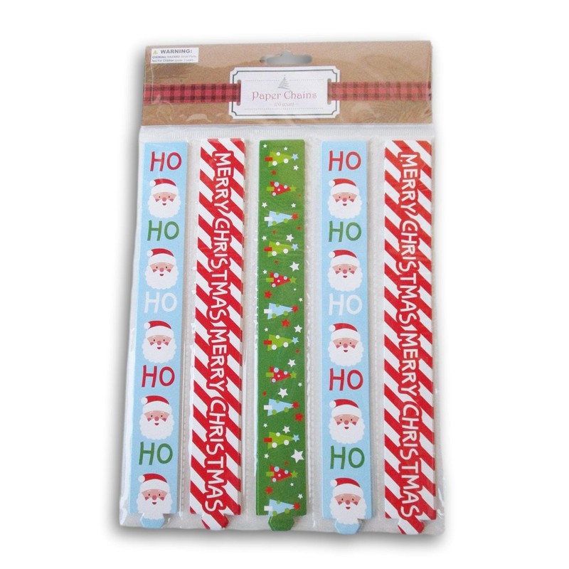 Christmas Paper Chain Craft Kit - 100 Christmas Icon Patterned