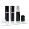 Refillable Perfume & Cologne Fine Mist Atomizers with Metallic Exterior