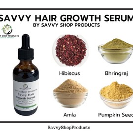 Savvy Hair Growth Serum (Hair Growth Oil) Organic Hair Nutrition Haircare