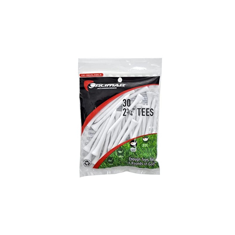 Orlimar 2 3/4-Inch Golf Tees, 30-Pack (White)