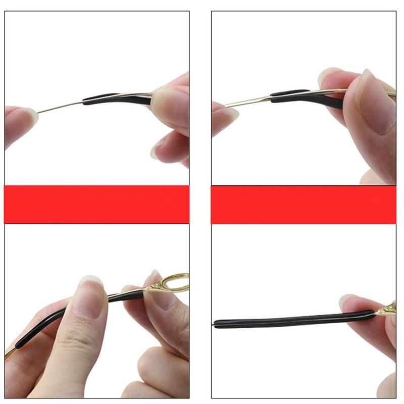 Glasser End Tips Slotted Ear Sock Pieces Silicone Eyewear Anti-Slip