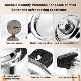 KILOGORGE 24 qt Pressure Canner with Gauge[14.5 PSI],with Canning Supplies 7 pc set,large pressure cooker for canning, its a great helper for both households and businesses used to make canned food