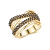 Aprilery Two-Tone Statement Rings for Women Intertwined Criss Cross Design