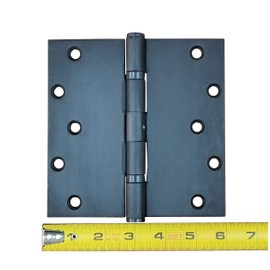 Hinge Outlet Heavy Duty 6 Inch Square, Oil Rubbed Bronze Commercial Door Hinges Ball Bearing, Non-Removable Pin, 2 Pack