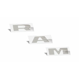 Reflective Concepts - RAM Tailgate Emblem Overlay Decal -Fits: 2019-2025 Ram 1500 Rebel - (Color: Silver-Gray)