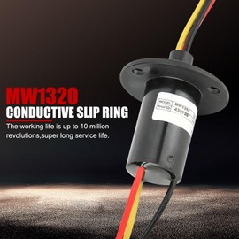 EVTSCAN 150 RPM 3 Wires 20A High Current Conductive Slip Ring, Electrical Rotary Joint for Robotics, Wind Turbines