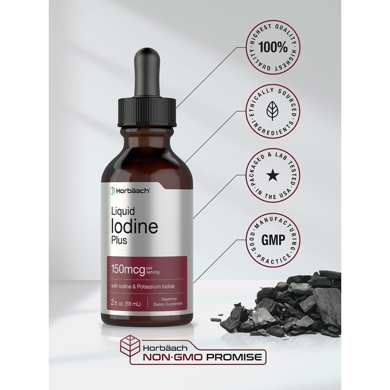 Horbäach Iodine Liquid Drops | 2 fl oz | 150