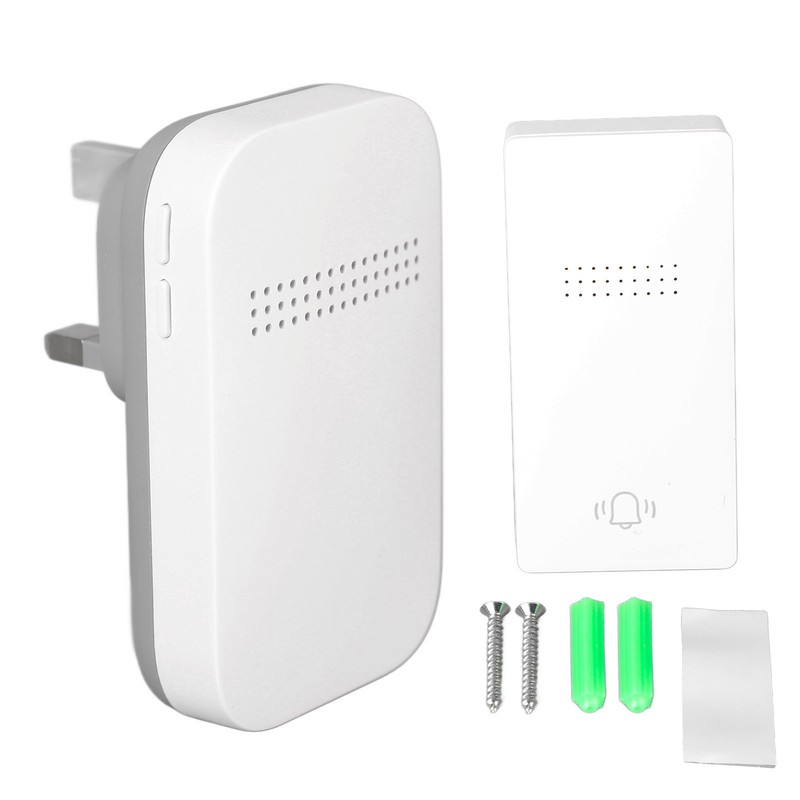Self Powered Door Bell with Receiver Automatic Ringing Push Button