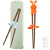 TOTKEN 2 Pairs Training Chopsticks, Learning Wood Chopsticks for Kid