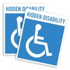2 x 10cm Disabled Vinyl Stickers