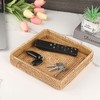 Hipiwe Key Basket Tray for Entryway Table Rattan Serving Tray