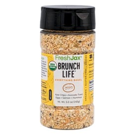 FreshJax Organic Everything Bagel Seasoning - Brunch Life (5.0 oz Bottle) Non GMO, Gluten Free, Keto, Paleo, No Preservatives Everything Bagel Seasoning Mix | Handcrafted in Jacksonville