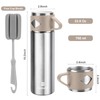 Vacuum Insulated Flask 700ml/23.6oz Stainless Steel Thermo Bottle with Cup