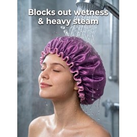 Aquior Mantenga Cabello Seco Gorros Ducha Doble Capa Protección Son Espaciosos Resistentes Impermeables Sujetan Bien Sea Que Use Mientras