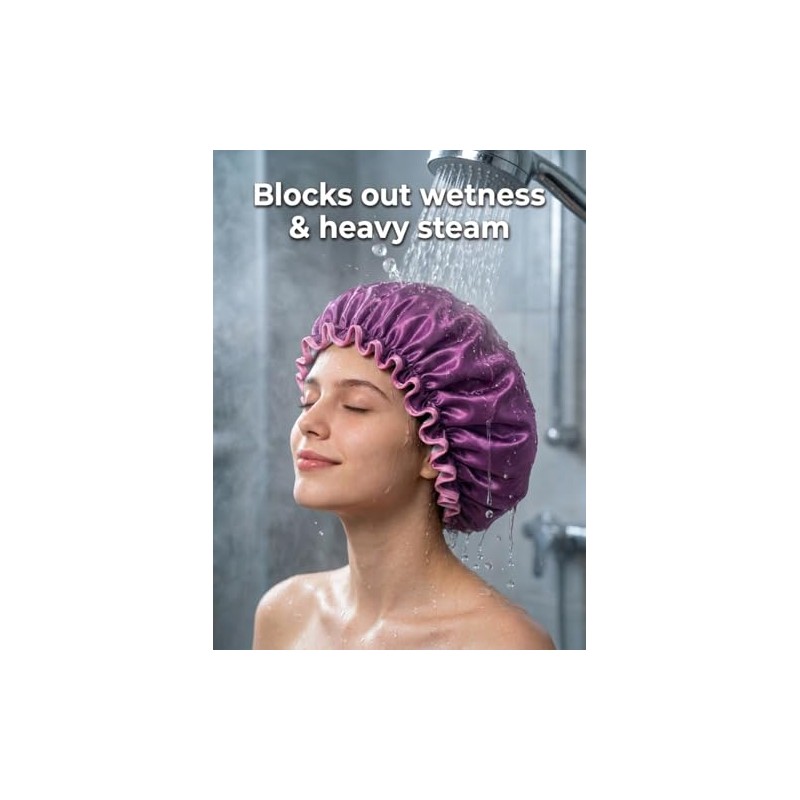 Aquior Mantenga Cabello Seco Gorros Ducha Doble Capa Protección Son
