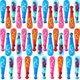 Sonarun Paquete de 40 bates de béisbol inflables de 20 pulgadas, bate de béisbol inflables para carnaval, cumpleaños, piscina, fiesta temática de béisbol