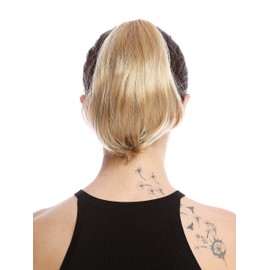 WIG ME UP - N869-V-24B Short Straight Ponytail Ponytail Hairpiece Golden Blonde Blonde 20cm