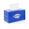 Shipping Container Style Tissue Box Metal Iron Storage Box Bluesize: