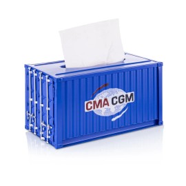 Shipping Container Style Tissue Box Metal Iron Storage Box Bluesize: 9.8"L x 5.5"W x 5.9"H