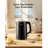 COMFEE' Electric Kettle and Tea Kettle, 1.5L Double Wall, Stainless