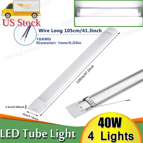 Cutever 4 PACK 4FT LED SHOP LIGHT 6500K Daylight Fixture