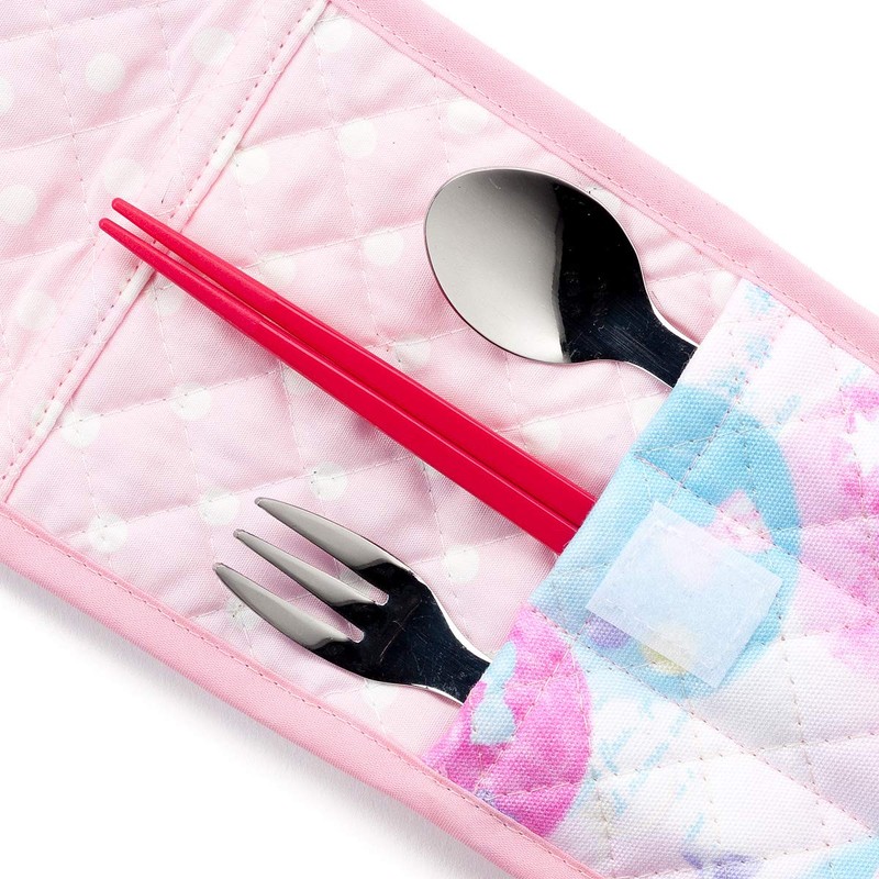 COLORFUL CANDY STYLE Cutlery Case, Girls, Cloth, Kids, Portable, Fashionable,