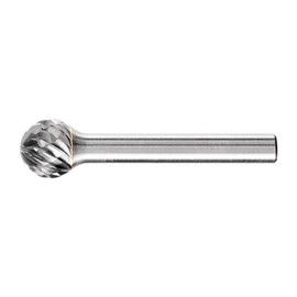 PFERD Carbide Burr, Ball Shape KUD, All-Round Toothing, Burr Diameter 12 mm, Shaft Diameter 6 mm, Length 51 mm, 21001008 - for Versatile Use on the Most Important Industrially Used Materials