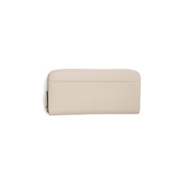 PORRASSO Women's Leather Wallet with RFID Blocking Large Purse Minimalist Long Wallet, beige, Minimalist