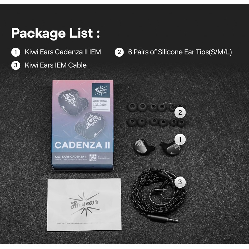 Kiwi Ears Cadenza II 10mm Titanium DD In Ear Monitor