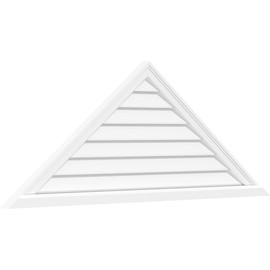 Ekena Millwork GVPTR66X1703SF Triangle Surface Mount PVC Gable Vent, Factory Primed White