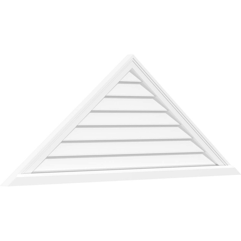Ekena Millwork GVPTR66X1703SF Triangle Surface Mount PVC Gable Vent, Factory