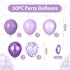 Metallic Purple Balloons - 50pcs Pearl Light Retro Purple Confetti