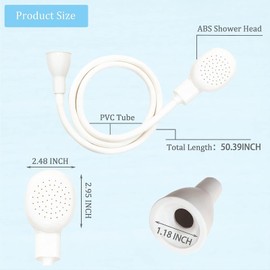 Portable Rubber Tube Nozzle,Quick Contact,Easy to Use,Hand Shower,Suitable for Pet Dog Cat