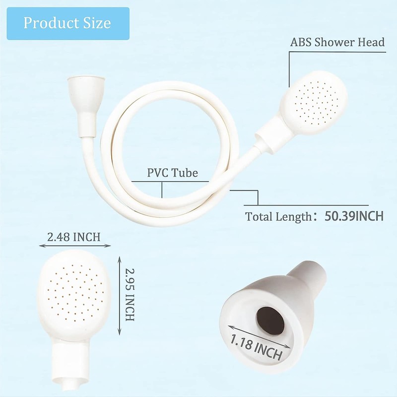 Portable Rubber Tube Nozzle,Quick Contact,Easy to Use,Hand Shower,Suitable for Pet