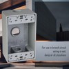 TayMac SB350S Weatherproof Box, 1-Gang, (3) 1/2-Inch Outlets, Gray