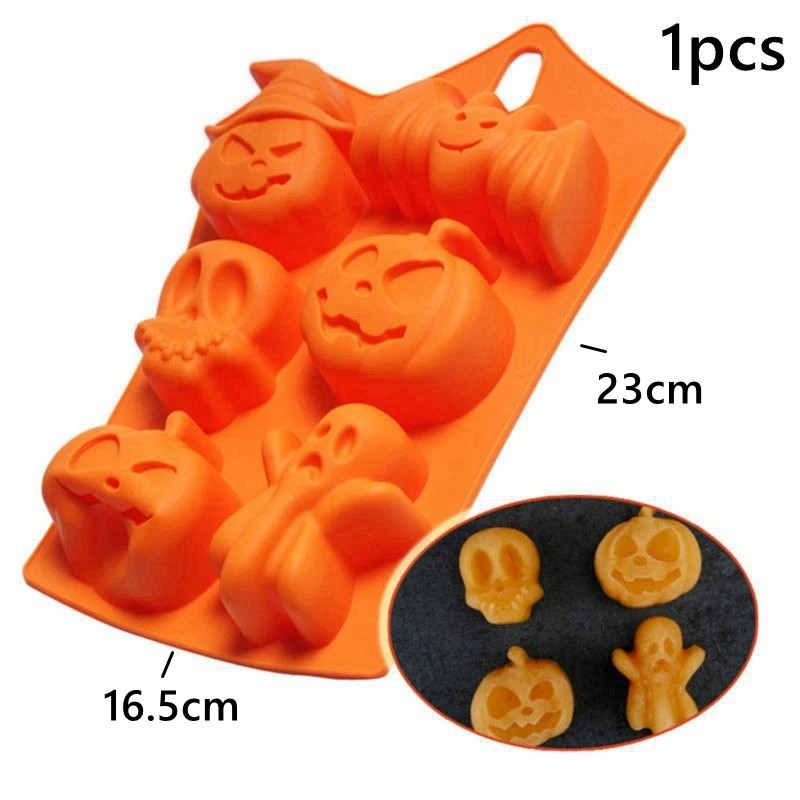 Halloween Pumpkin Silicone Molds for Baking – 2-Pack 18-Cavity Candy