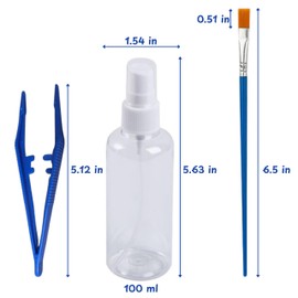 Jumping Spider Enclosure Starter Kit, Tarantula Enclosure Kit, Jumping Spider Accessories, Snail Terrarium Kit, Moss Growing Tool Set, Mini Plant Grow Tool, Reptile Tank Supplies for Habitat (Blue, S)