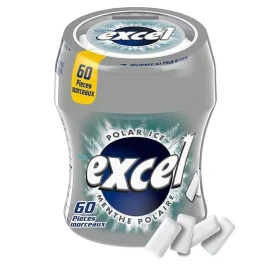Excel Polar Ice Flavored Sugar Free Chewing Gum 83g Each - 4 Packs Total -