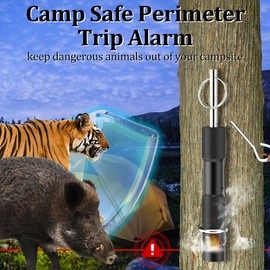 JORMIX Perimeter Trip Alarm,Camp Security Perimeter Trip Wire Alarm,Early Warning Security System for Camping Hiking and Property Safety/Bear Deterrent,Use 209 Primers (2 Packs Black)