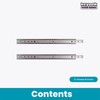 Keypak 2 Pack Zinc Plated Ball Bearing Drawer Runners -