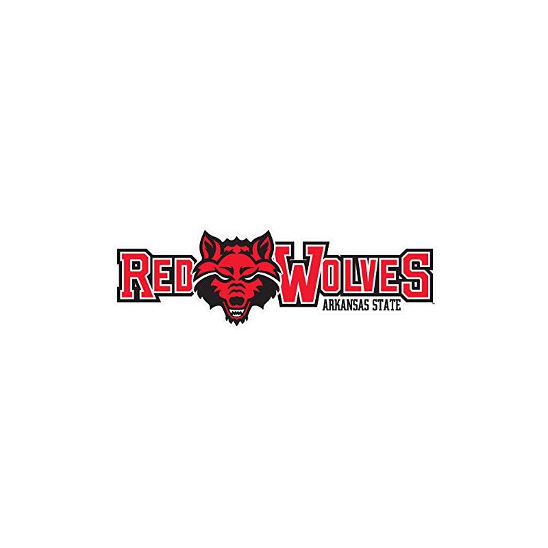 Craftique Arkansas State Indians Decal (RED WOLVES DECAL (4"), 4