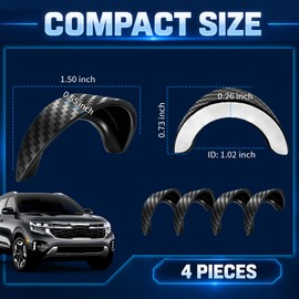 4PCS Curved Carbon Fiber Backup Camera Rain Shield for Commuting
