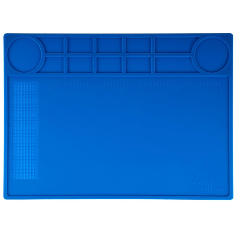 Kaisiking Electronic Repair Work Mat,Heat Resistant Silicone Solder Mat for