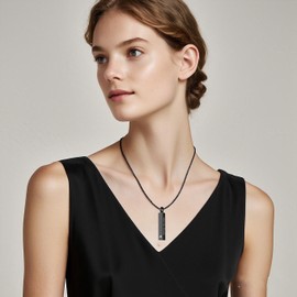 4 Pcs Custom Urn Necklaces for Ashes Cremation Urn Pendant Engraved Name/Date Stainless Steel Memory Jewelry for Ashes Cube Ashes Necklace for Women Men